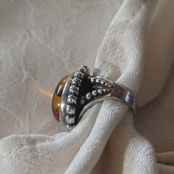 Stephen Dweck Amber Ring, Sterling Silver, Size 6.5 - Picture 4 of 12